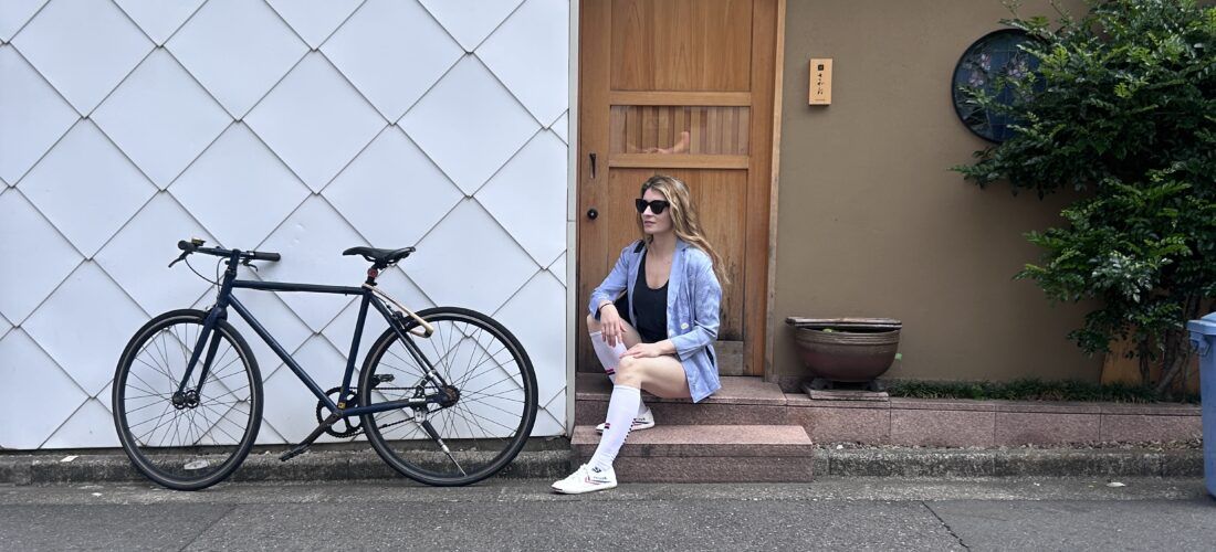 High socks & Silk Blazer Kimono